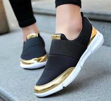 Black & Gold Sneakers