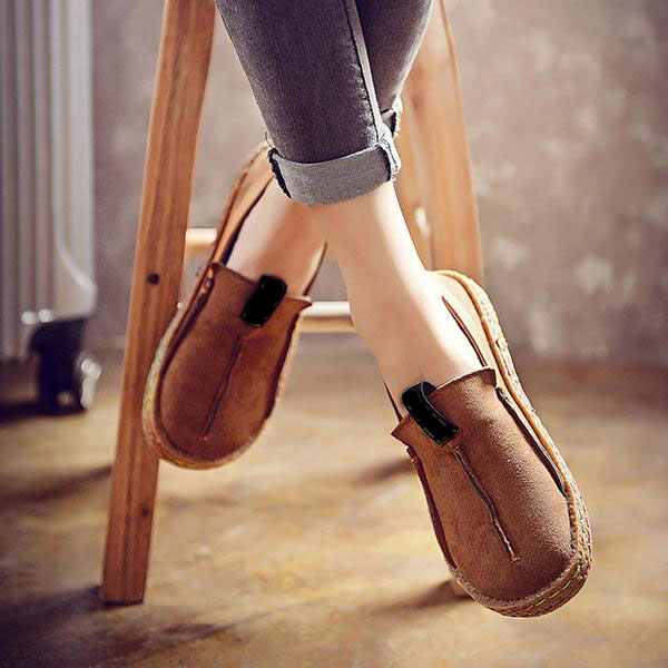 Brown Round Toe Shoes